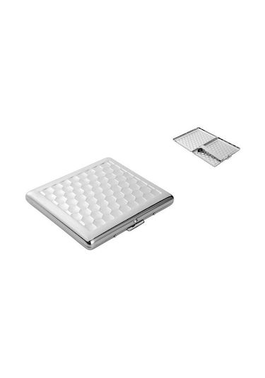 Giftbox Petek Desen Metal Sigara Tabakası