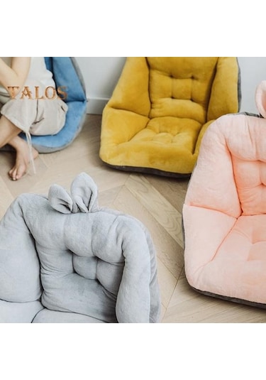 Yeşil Karikatür Kısa Peluş Koltuk Minderi Aşınmaya Dayanıklı Ultra Kalın Süper Yumuşak Doldurulmuş Oturma Minderi Sandalye Yastık Dekor