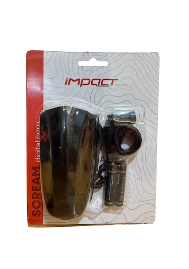 Impact Scream Elektronik Pilli Bisiklet Korna - Siyah