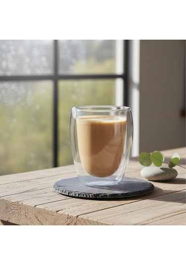 Glass İn Love Çift Cidarlı Borosilikat Bardak - 350 Ml Şeffaf