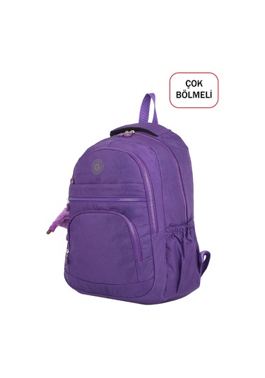 Dada Okul Sırt Çantası Mor Ortaokul Lise Geniş İç Hacim Ortopedik Su Geçirmez Kumaş Mor