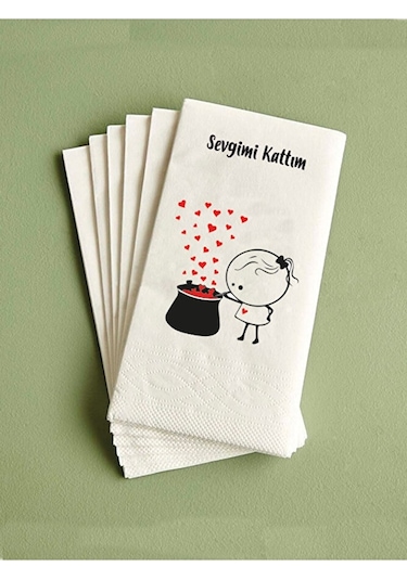 Sevgimi Kattım Sunum Peçetesi 100 Adet