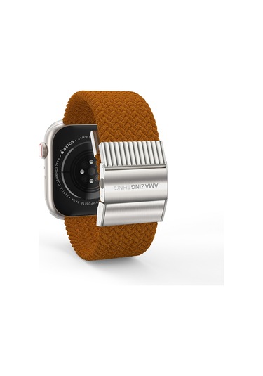 Watch 10 42mm Amazingthing Titan Weave Örgü Sport Kordon Kahverengi