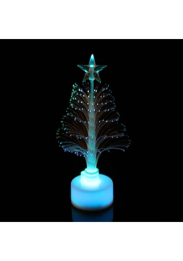 Kosona Renkli Işıklı Led Fiber Optik Noel Ağacı, İç/ Dış Mekan Dekorasyonu, Dayanıklı Plastik, Hediye Seçeneği
