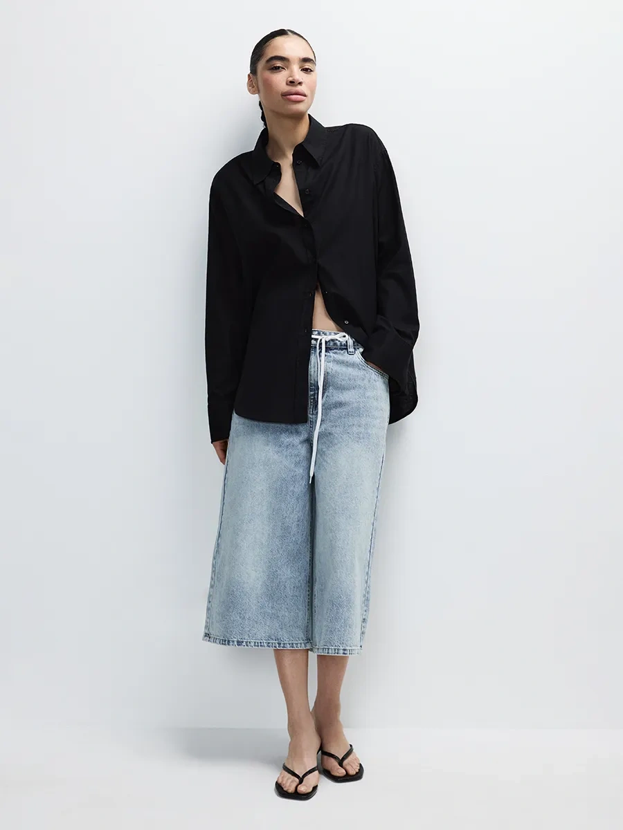 Befree Pamuk Ve Keten Oversize Gömlek 335443595 Siyah