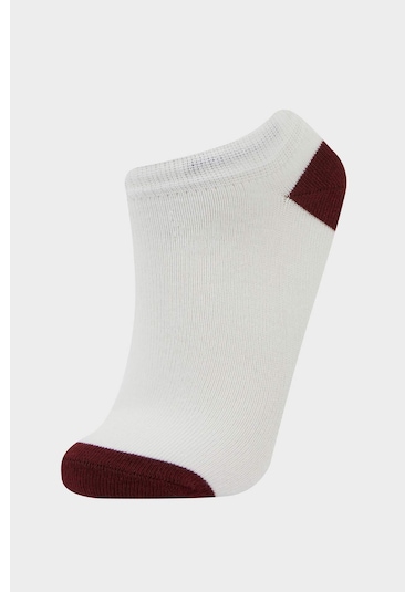 Defacto Erkek Çocuk 7li Pamuklu Patik Çorap F4710a8nswt1 Beyaz