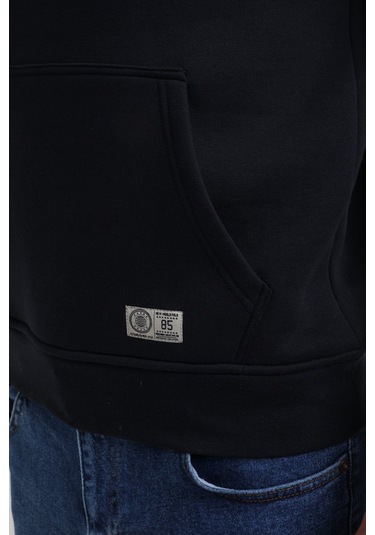 Kapüşonlu Lacivert Slim Fit Hoodie 23fwm64047 Lacivert