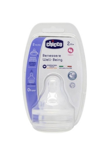 Chicco Wellbeing Biberon Emziği 6 Ay+ Mama Akış 2'Li Silikon