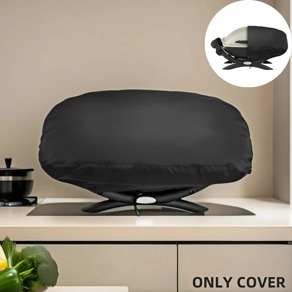 Trendooze Şanslı022 Weber Bebek Q Serisi 70x45x32cm Siyah Ağır Hizmet Bbq Gril Kılıfı