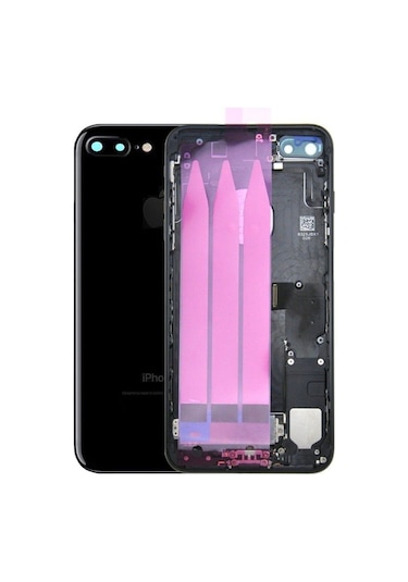 iPhone 7 Plus Uyumlu Jet Black Full Dolu Kasa-Siyah