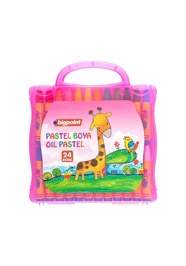 Bigpoint Pastel Boya 24 Renk - Pembe Çantalı N11.55922