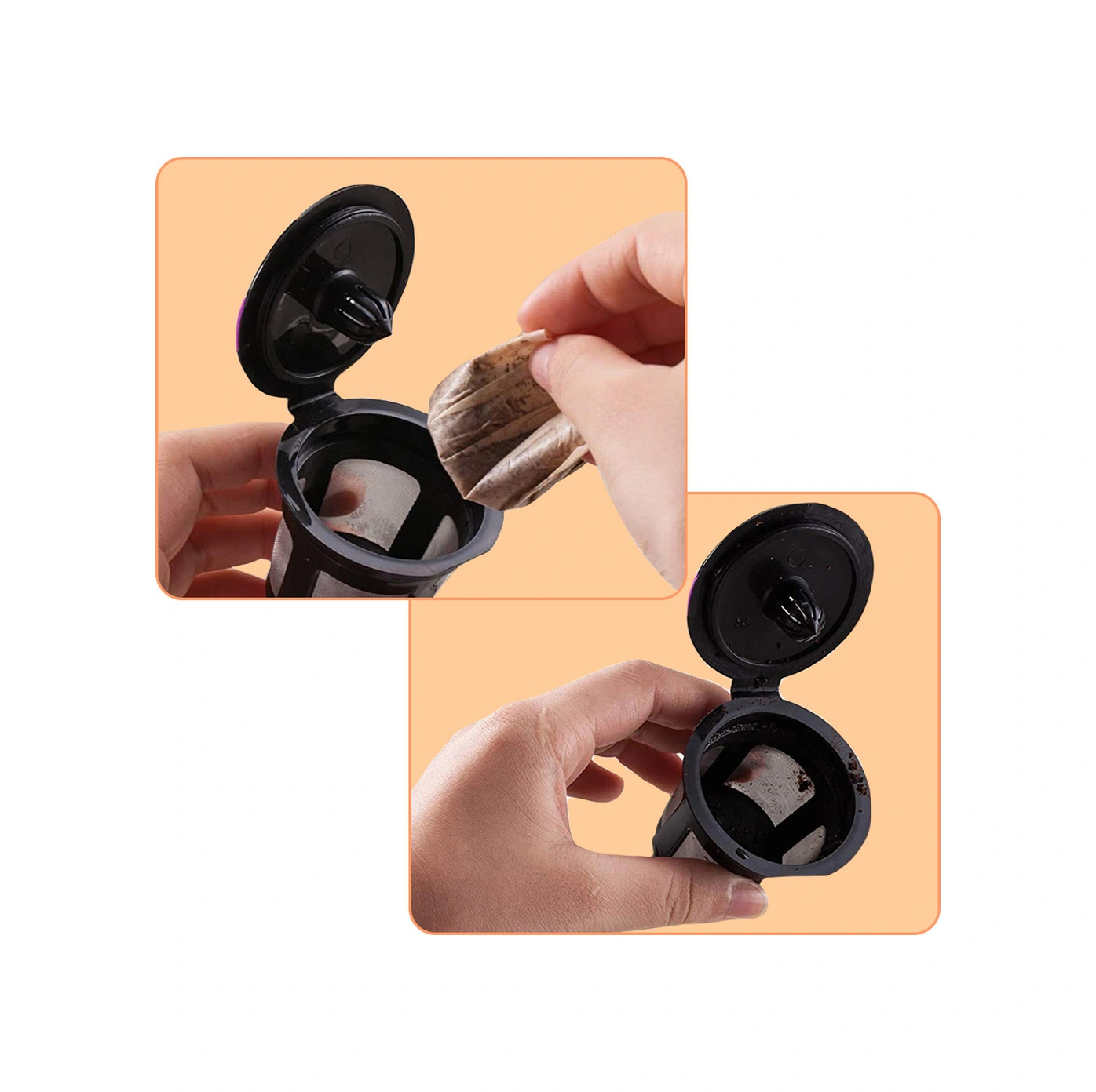 Skycity 100 Adet Yeniden Kullanılabilir Kahve Kapsülü Kağıt Filtresi - Keurig K-cup Uyumlu, Klor Ve Kimyasız, Biyobozunur, Kirli Toprağı Engeller, Hızlı Temizlik Beyaz