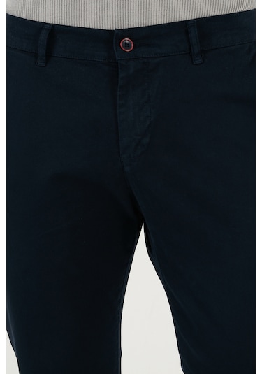 Buratti Streç Pamuklu Slim Fit Normal Bel Boru Paça Erkek Pantolon 674003 Lacivert