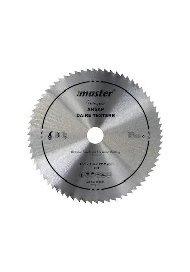 Master 530941 Ahşap Daire Testere Bıçağı 180 Mm 70 Diş Elmassız