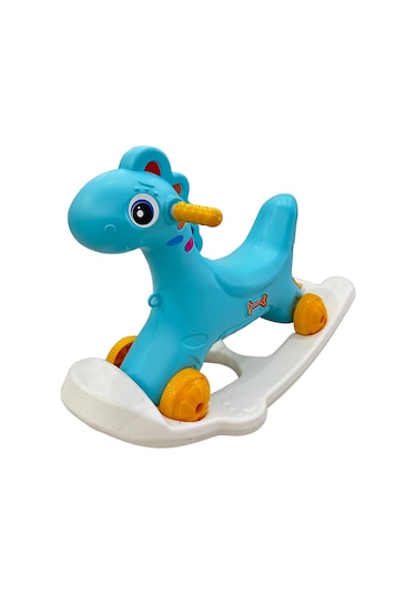 Sallanan Mavi Dinazor Sallanan Ve Tekerlekli Dino