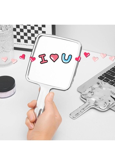 Sıvı Şekil Kare Ayna Mini El Tipi Masaüstü Kozmetik Taşınabilir Makyaj Aynası Seyahat Retro Stil Güzellik Aynası Çanta İçin S Sıvı Şekil Kare Ayna Mini El Tipi Masaüstü Kozmetik Taşınabilir Makyaj Aynası Seyahat Retro Stil Güzellik Aynası Çanta İçin S