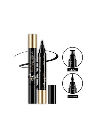 Shibella Kahverengi Çift Uçlu 24 Saat Dayanıklı İnce Damgalı Eyeliner Kutusuz