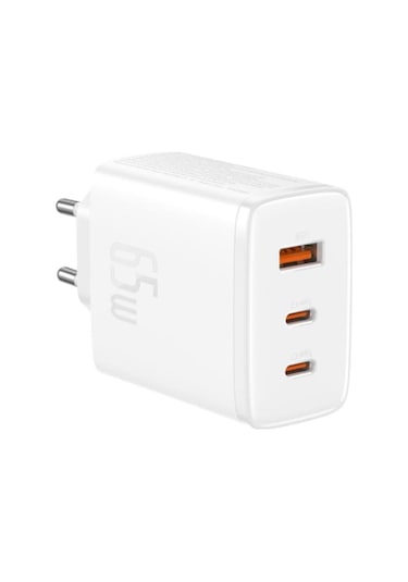 Baseus Cube Pro P10152301213-00 65w Duvar Tipi Hızlı Şarj Cihazı Beyaz Çıkış:usb X1, Type-c X2