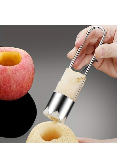Hightower Paslanmaz Çelik Meyve Sebze Çekirdek Çıkarıcı - Hızlı Temizleme Mutfak Aleti Gümüş