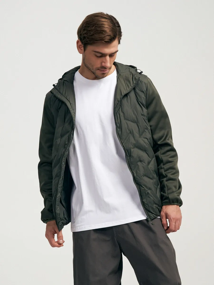 Tvoe Tekstil Kollu Kapüşonlu Sıcak Tutan Rüzgarlık Montu 262620605 Khaki