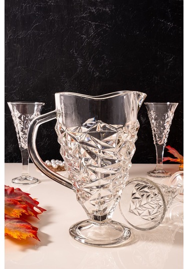 Mest La Rose 7 Parça Sürahili Su Bardağı Takımı - Sofranızın Gözdesi Şeffaf