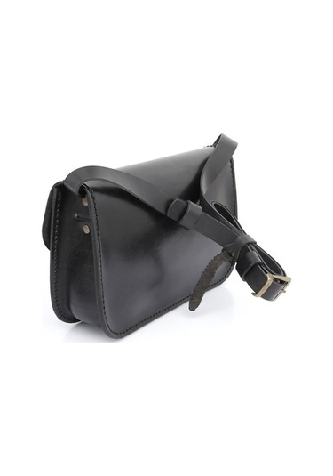 Hakiki Deri El Işçiliği Kadın Omuz Ve Postacı Çantası K0631 Siyah-S Siyah