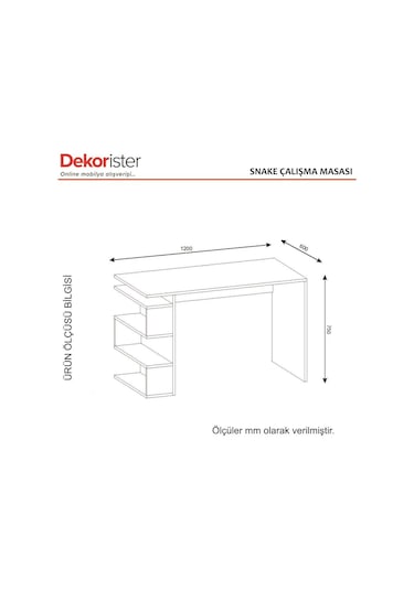 Dekorister Snake Çalışma Masası Beyaz