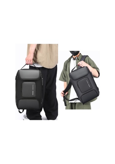 Arion-1330 Çok Amaçlı Büyük Kapasiteli Usb Şarj Portlu 15.6" Laptop Sırt Çantası Gri