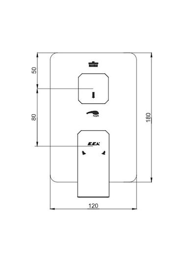 Eca Tiera Ankastre Duş Seti 3-yollu 102199770 Krom
