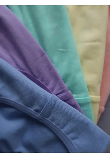 Alya Underwear Anne Kız Kombin Pamuklu Külot - Beyaz Slip İç Çamaşırı - 5'li Paket Çok Renkli-p15