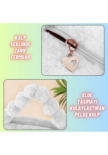 Dekohop Peluş Makyaj Çantası