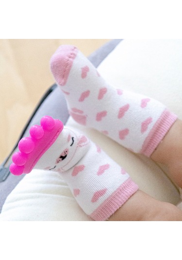 Ilkebebe Babyjem Diş Kaşıyıcılı Havlu Bebek Çorabı 652