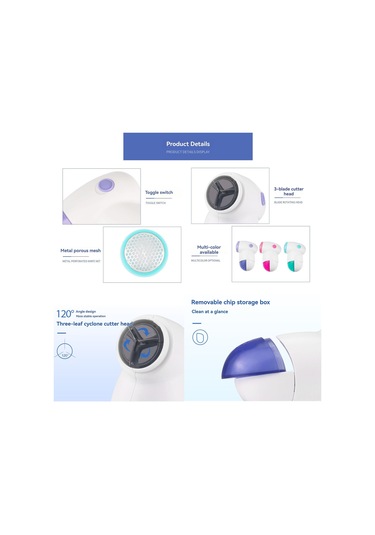 Kosona Mini Elektrikli Kumaş Tüy Dikeni, Taşınabilir Kuru Temizleyici, Kumaş Bakımı Aleti - Mavi Pil Dahil Değil Mavi