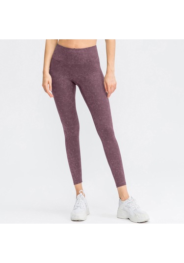 Kosona Kadınlar İçin Yüksek Bel Gönlük Tonlama Spor Taytları - Soluk Pembe, Akıllı Ter Çıkartma Teknolojisi Ve Esnek Kumaş İle Fitness Ve Koşu İçin Optimal Konfor Koyu Mor