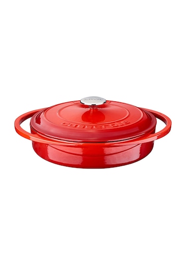 Lava Döküm Çok Amaçlı Yayvan Tencere Döküm Demir Kapak Heritage Serisi Çap(Ø)28cm.