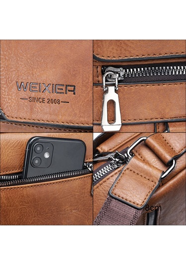 Erkekler İçin Çapraz Askılı Çanta Üst Düzey Erkek Omuz Çantası Retro İş Sırt Çantası Erkek Çantası Günlük Omuz Çantası Siyah