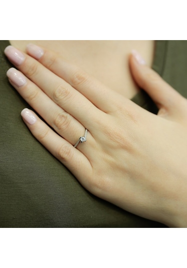 Lova Toplam 0,20 Karat Pırlanta Tektaş Yüzük - 1070048