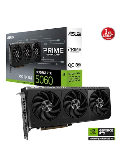 Asus Prıme-rtx5060-o8g-nvıdıa-geforce-rtx 5060-8gb Gddr7-128bit--