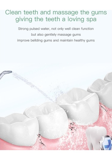 Kablosuz Su Ipi Temizleyici Taşınabilir 1400 Mah Usb Şarj Edilebilir Su Flosser Ipx7 Su Geçirmez Oral Irrigator, Su Tankı Kapasitesi: 300 Ml