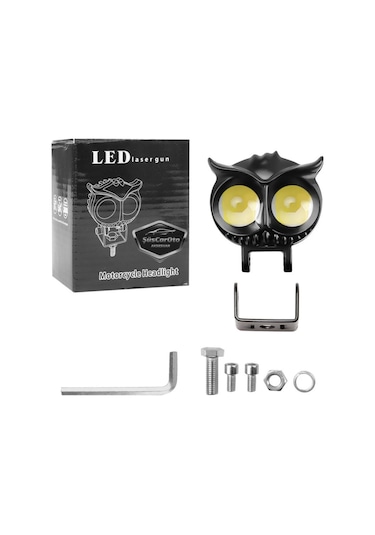 Baykuş 60W Metal Çalışma Lambası Sis Farı Çift Renk Araç Motosiklet Off Road Led Beyaz - Sarı 1 Adet