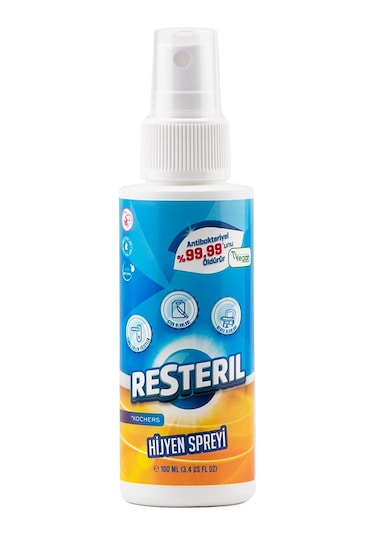Resteril Antibakteriyel Doğal Alkolsüz Dezenfektan Günlük Hijyen Spreyi 100 ML
