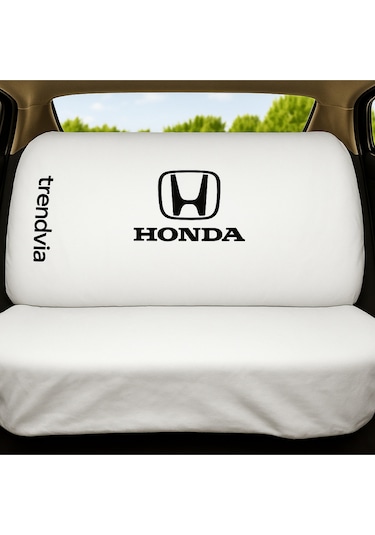 Honda Uyumlu Beyaz Renk Penye Kumaş Oto Koltuk Kılıfı Takımı Ön Ve Arka Servis Kılıfı Seti