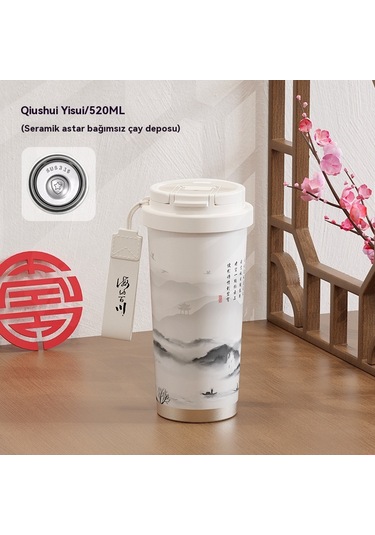 Kahve Fincanı Seramik Astar Hafif Lüks Yüksek Değerli İns Kızlar Taşınabilir 316 Paslanmaz Çelik Araba Termos Bardaklar Toptan 361 Çift İçme Paslanmaz Çelik Qiushui Yen