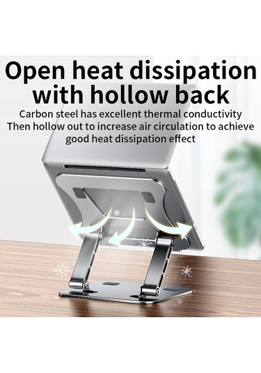 N16 Ayarlanabilir Masaüstü Isı Dağıtımı Dizüstü Standı Katlanabilir Alüminyum Alaşımlı Dizüstü Bilgisayar Yükseltici Tutucu