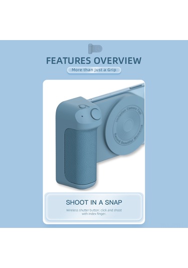 Maiyame Mavi Bluetooth Telefon Tutucu, 10w Kablosuz Şarj, Dikişli Tutuş, Dahili 200mah Pil, Yükseltilmiş Versiyon Mavi