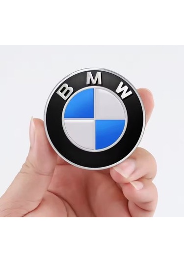 Bmw Mavi Logo Araba Direksiyon Amblem Etiket 45 Mm 4,5 Cm 1 Adet Siyah