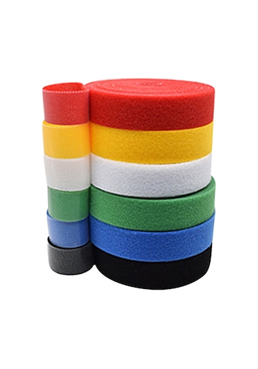 Yaozixa Nylon Kablolu Organizer 15mmx1.5m Beyaz, Kabloları Düzene Sokmak İçin Bant, Sargı Ve Çabuk Sabitleme Özelliği