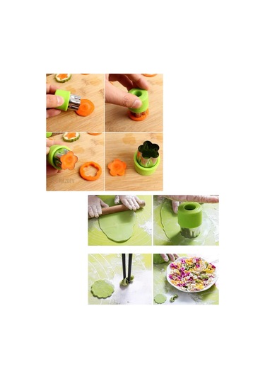 Hazdev Canape, Kurabiye Ve Sebze Dilimleme İçin Kalıp Seti 236045220 Yeşil