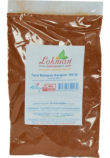 Lokman Avm Taco Baharatı Karışımı Paket 100 G