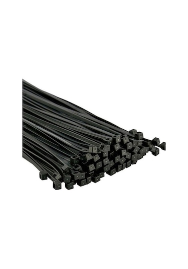 430x7,6 Siyah Kablo Bağı Cırt Plastik Kelepçe 50 Adet